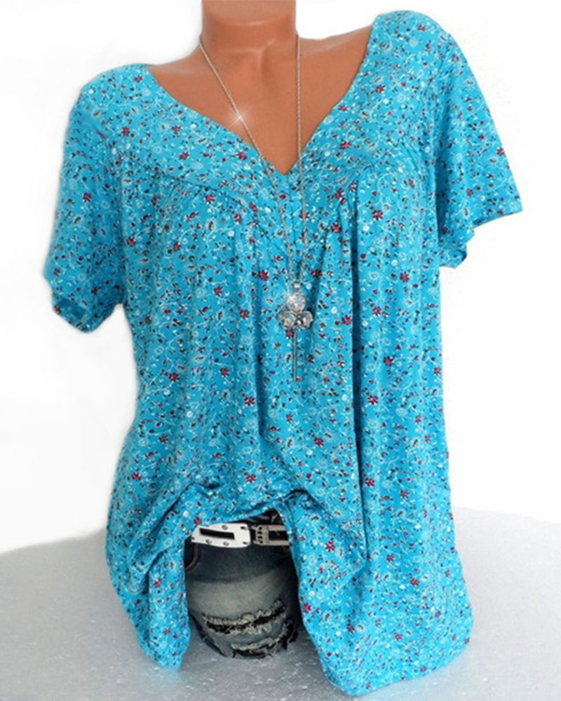 Gebloemde dameszomerblouse - Tanci