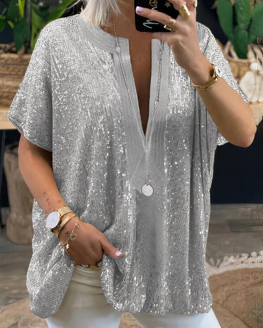 Elegante paillettenblouse voor dames - Lotti