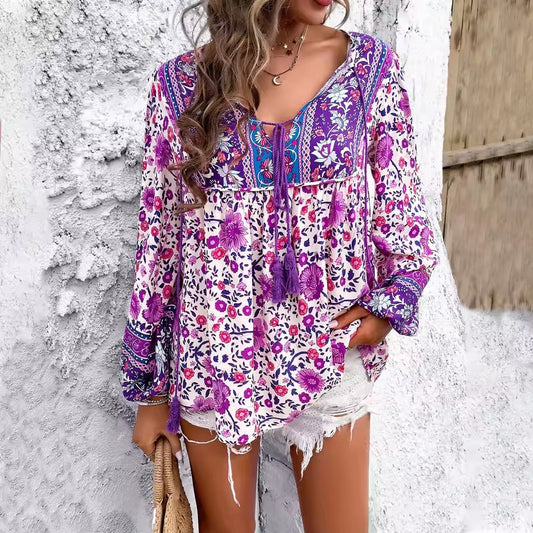 Chique boho zomerblouse voor dames- Jolanda