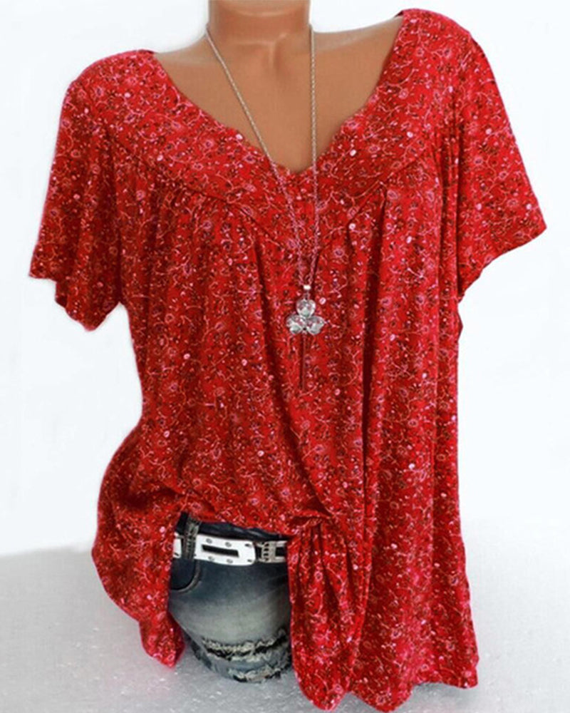 Gebloemde dameszomerblouse - Tanci