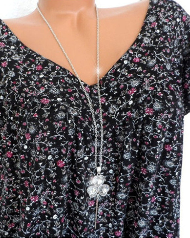 Gebloemde dameszomerblouse - Tanci