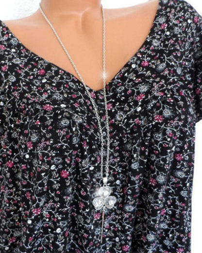 Gebloemde dameszomerblouse - Tanci