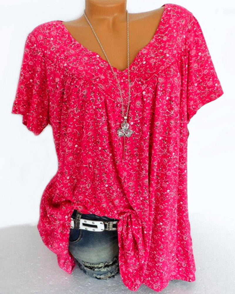 Gebloemde dameszomerblouse - Tanci