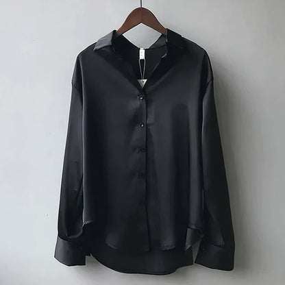 Elegante satijnen blouse - Anja