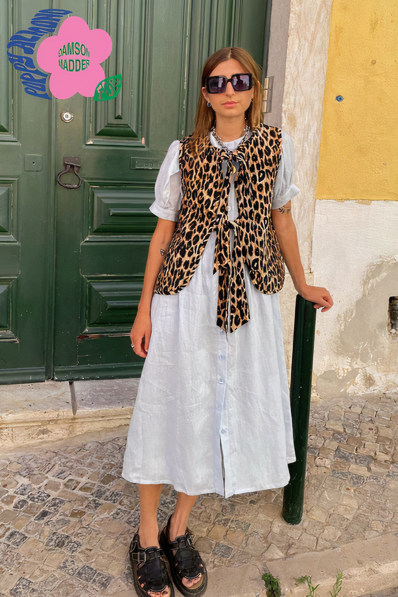 Gilet met luipaardprint voor lente/zomer - Olga