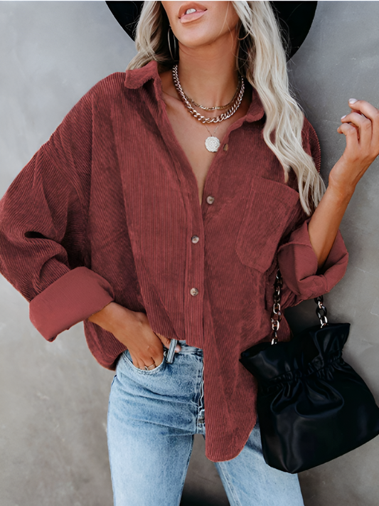 Chique corduroy overhemd voor de zomer - Quinty