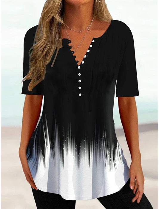 Vintage zomershirt met bloemenmotief - Trix