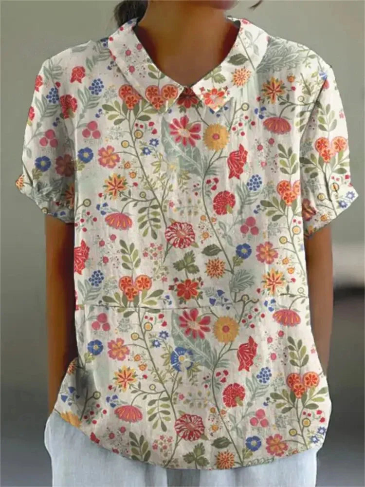 Elegante blouse met bloemen - Ellia